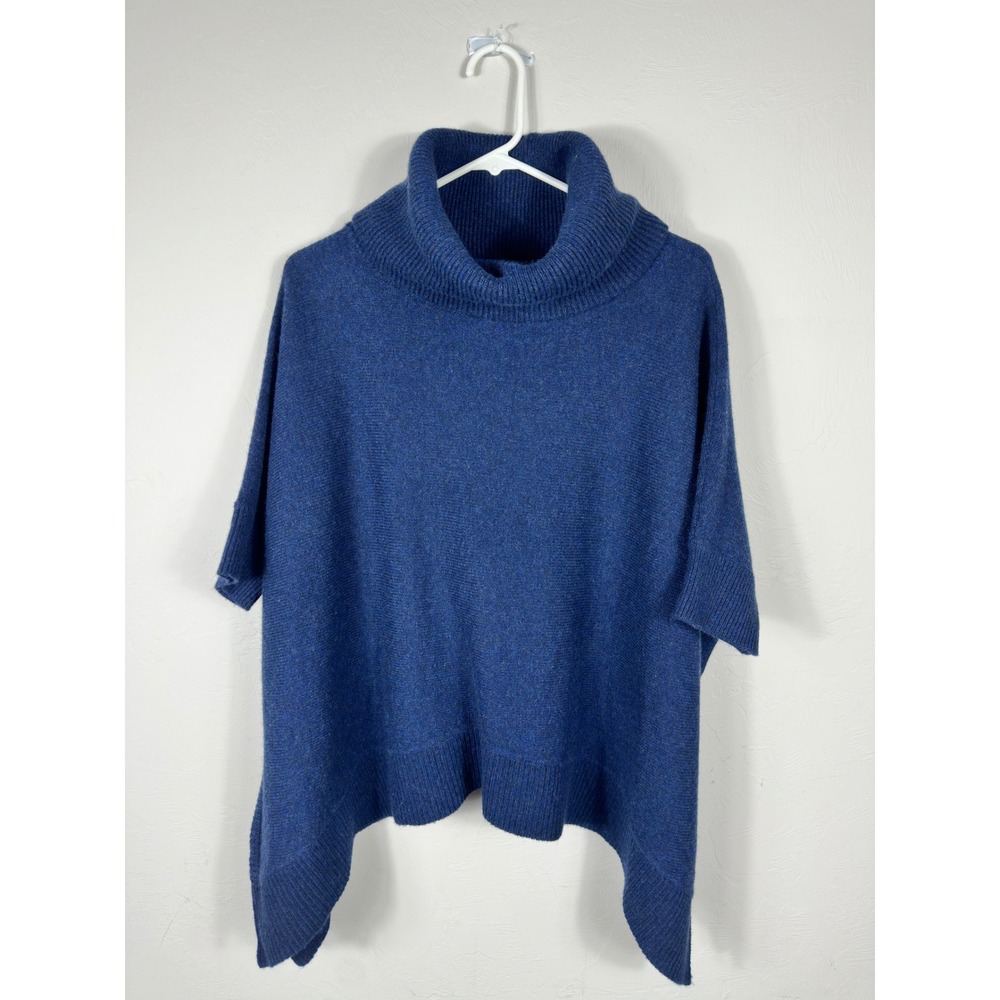 Theory Liesele Cashmere Blend Poncho Style Sweater Womens S/P Blue